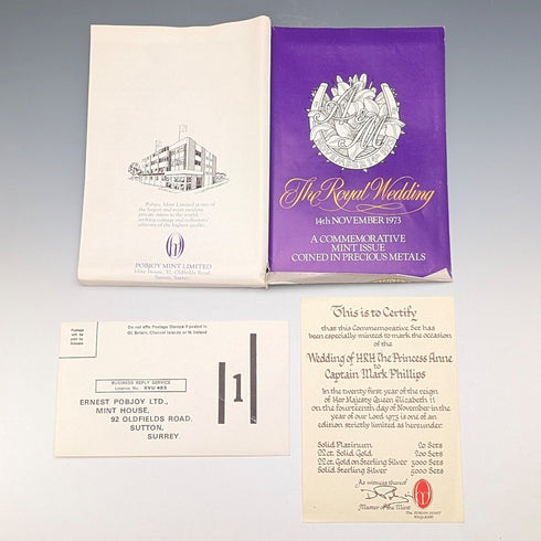 1973年 英国アン王女ご成婚記念 純銀コイン6枚セット 銀重量50g Ppbjoy Mint ltd